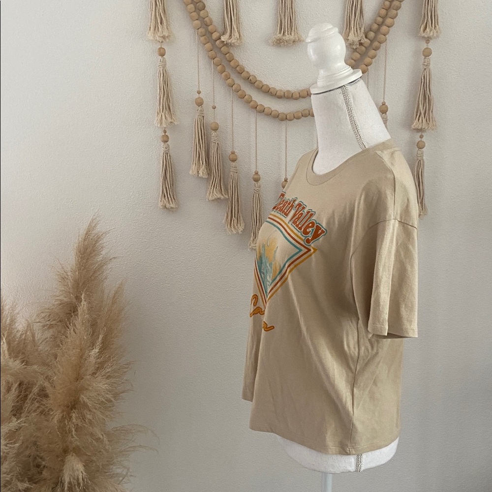 Death Valley cropped tee tan orange desert vibes shirt neutral travel medium - Picture 8 of 12
